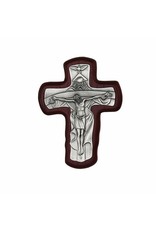 Singer 5-3/4" Cherry Wood and Resin Holy Trinity Wall Crucifix