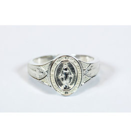Bliss Ring - Miraculous Medal, Sterling Silver Sizes 5-10