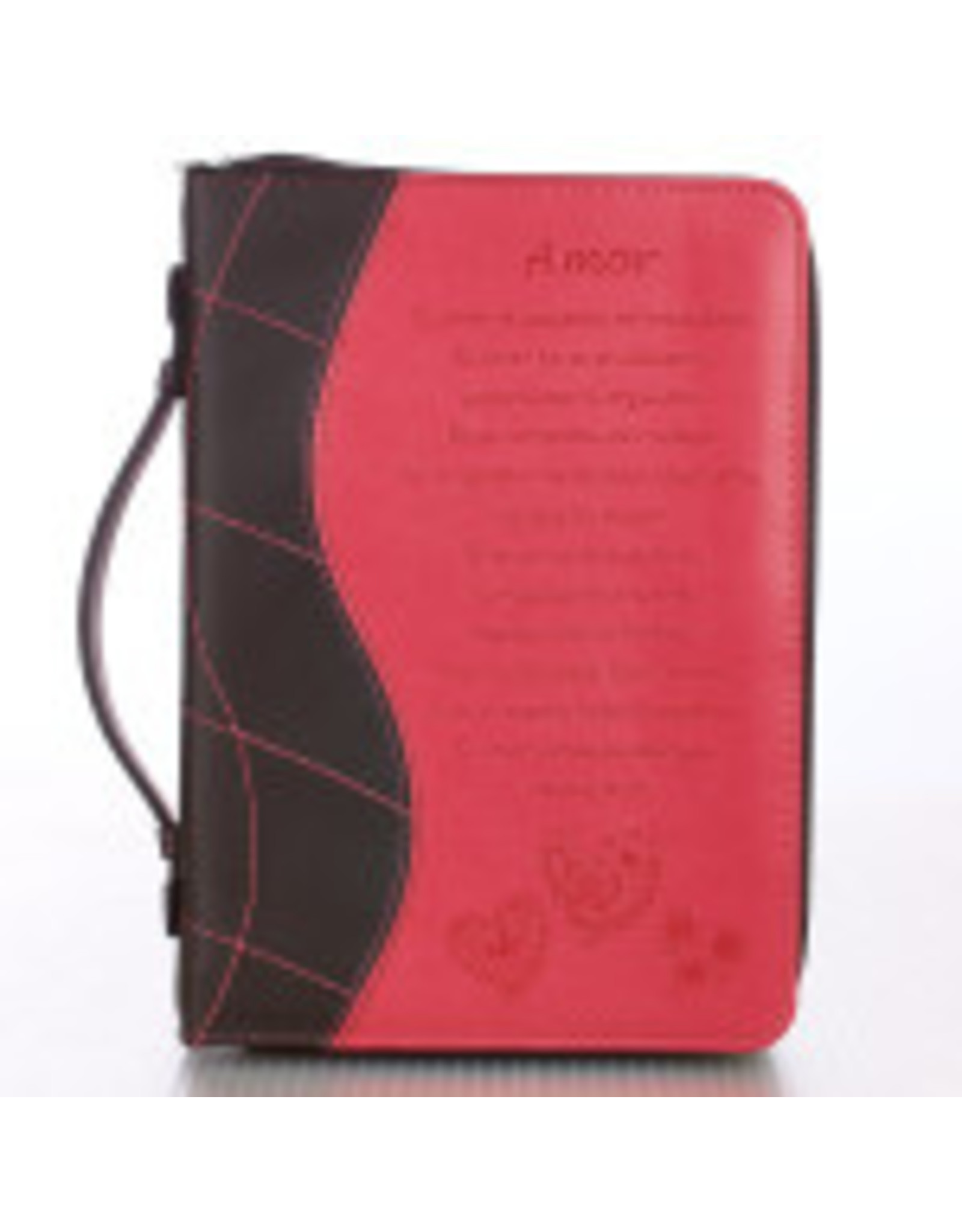 Christian Art Gifts Bible Cover - Amor para Biblias Fe, Rosado - 1 Corintios 13:4-8, Large