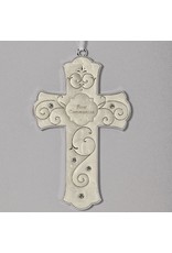 Roman Pearlized First Communion Cross, 7.25"