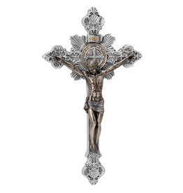 Goldscheider Benedictine Crucifix - Pewter/Bronze (7.75")