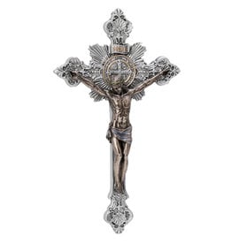 Goldscheider Crucifix, Benedictine - Pewter/Bronze (7.75")