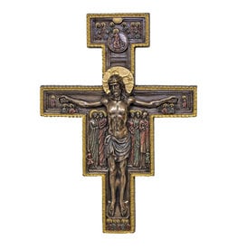 Goldscheider Crucifix - San Damiano, Bronze (7x10")