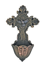 Goldscheider Holy Water Font Holy Spirit 6" Bronze