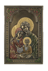 Goldscheider Plaque Holy Family Bronze 6x9