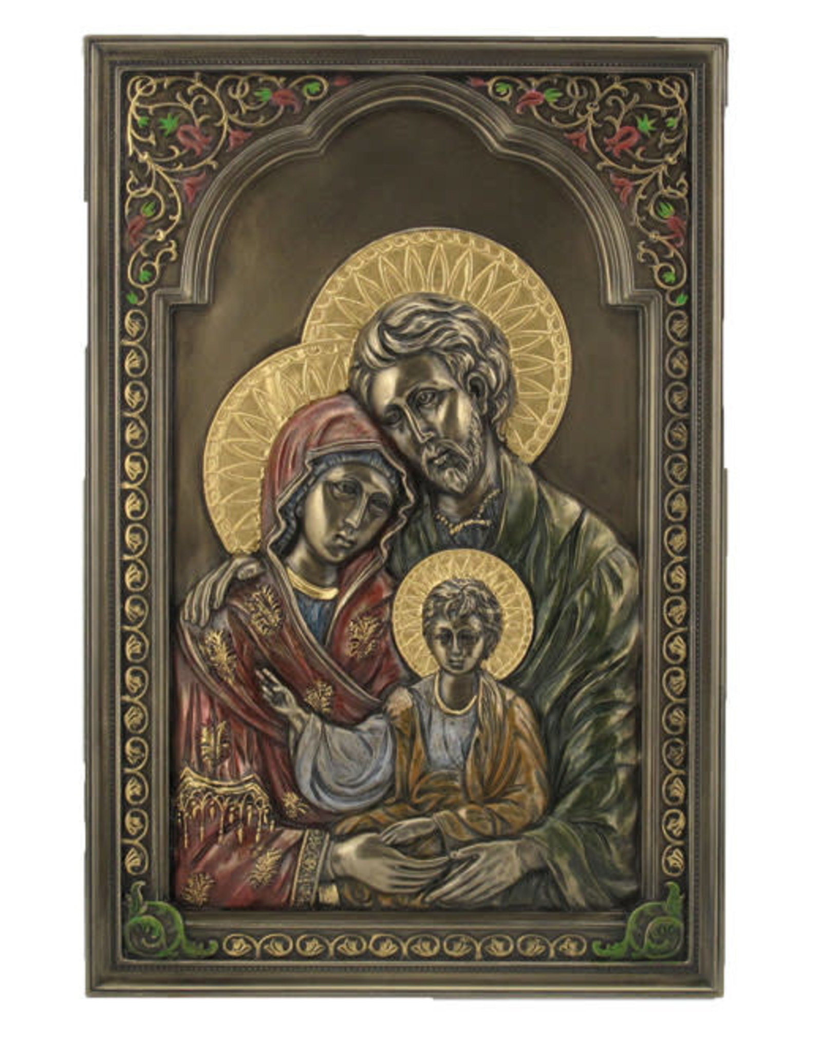 Goldscheider Plaque Holy Family Bronze 6x9