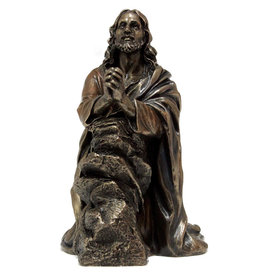 Goldscheider Statue Christ Praying 7.5" Bronze