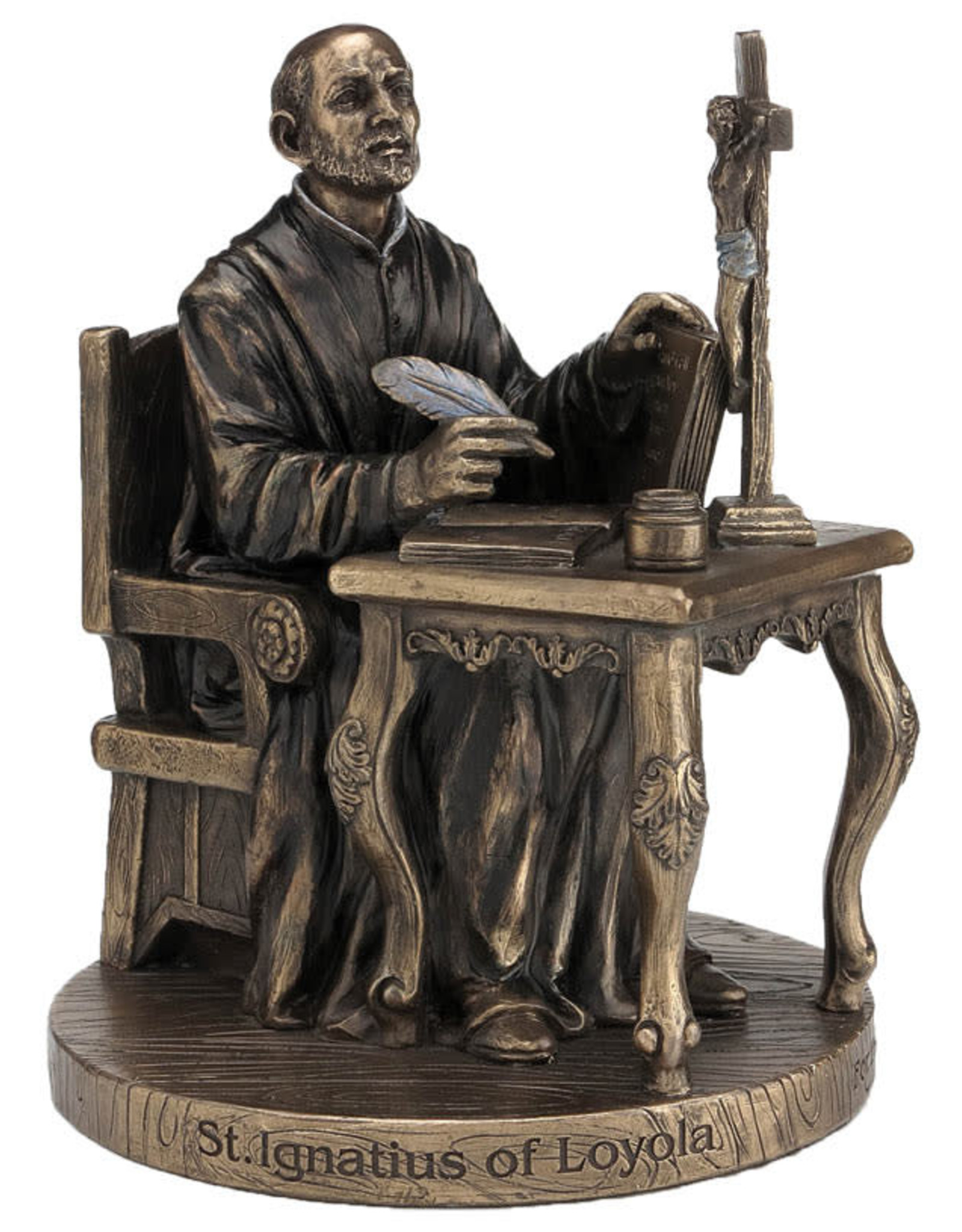 Statue Ignatius of Loyola 6.5" Bronze