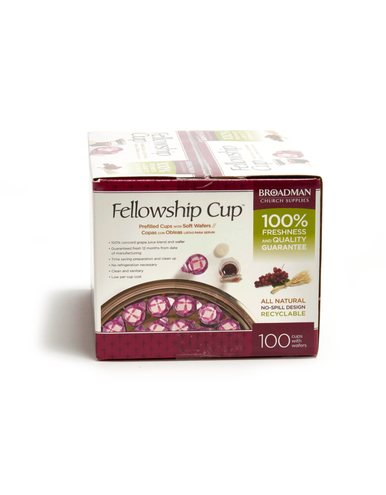 Broadman Fellowship Cup - Prefilled Communion Cups - Juice & Wafer (100)
