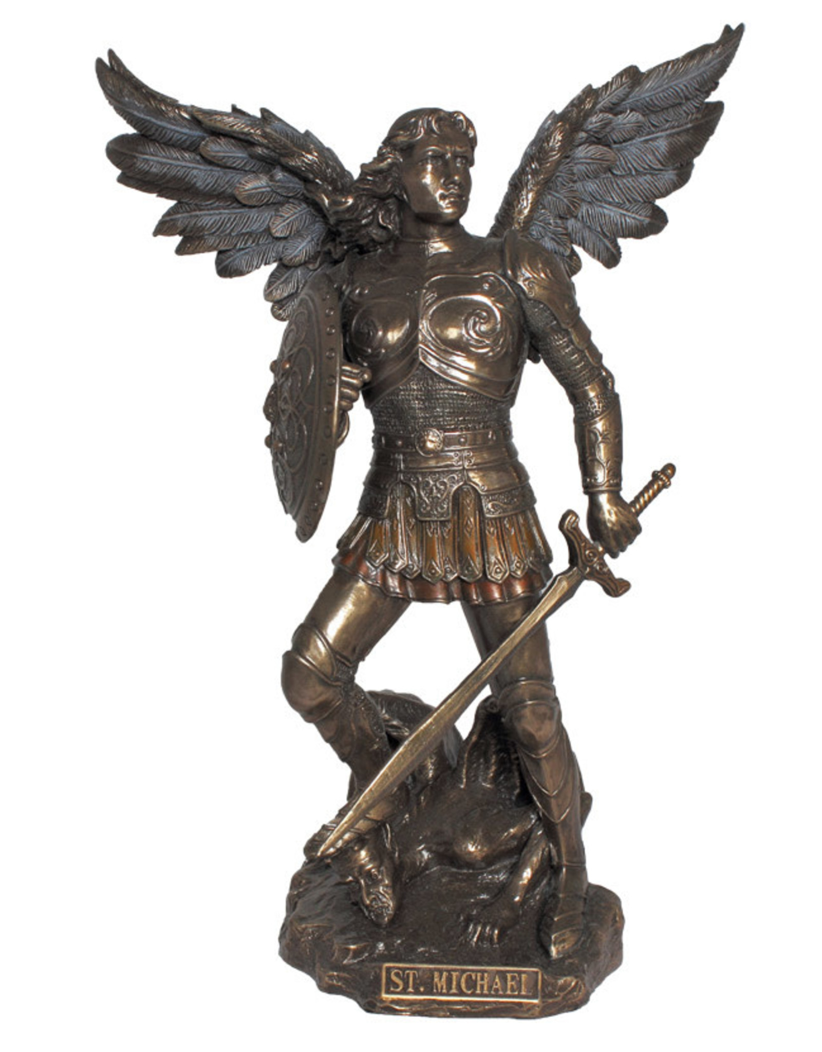 Goldscheider Statue Michael 9" Bronze
