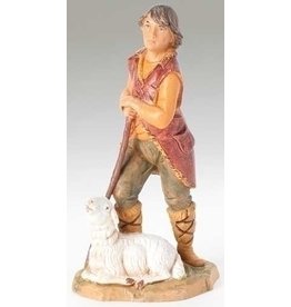 Roman Fontanini Paul, Shepherd with Sheep (5" Scale)