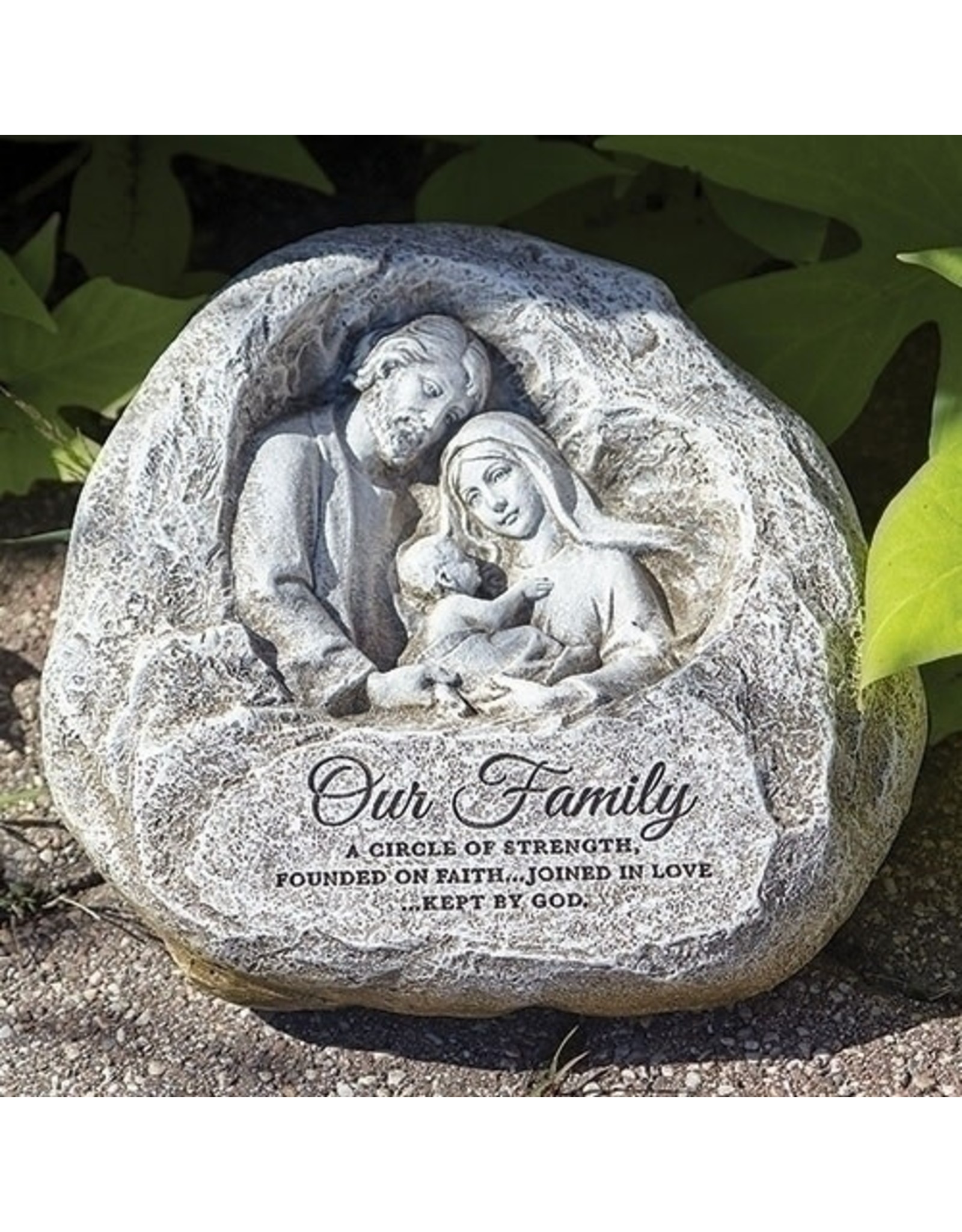 Roman Holy Family Garden Stone