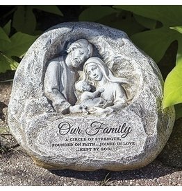 Roman Holy Family Garden Stone