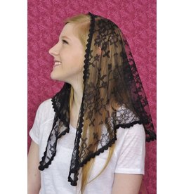 Veils by Lily Veil - Black Lace Mantilla
