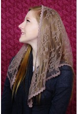 Veils by Lily Veil - Mocha Lace Mantilla