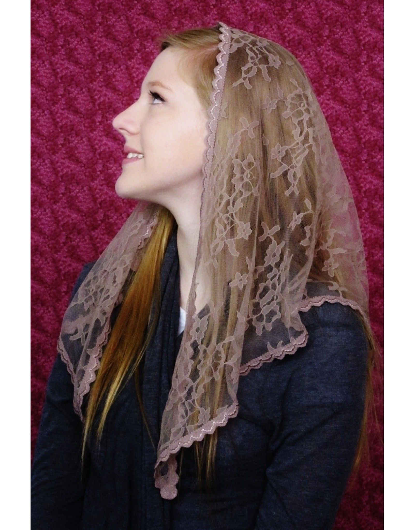 Veils by Lily Veil - Mocha Lace Mantilla