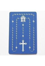 Roman Embossed Rosary Card