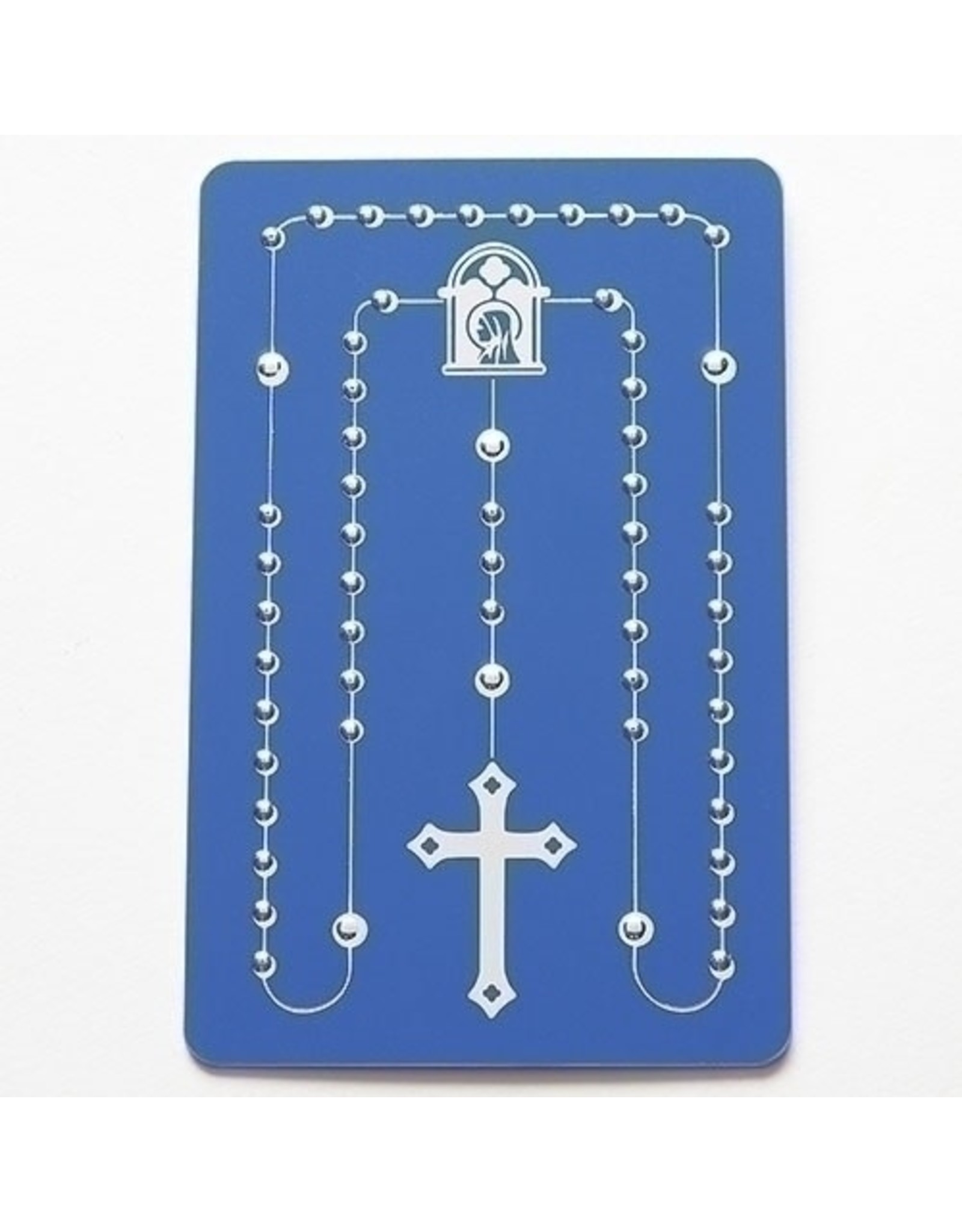 Roman Embossed Rosary Card