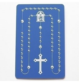 Roman Embossed Rosary Card