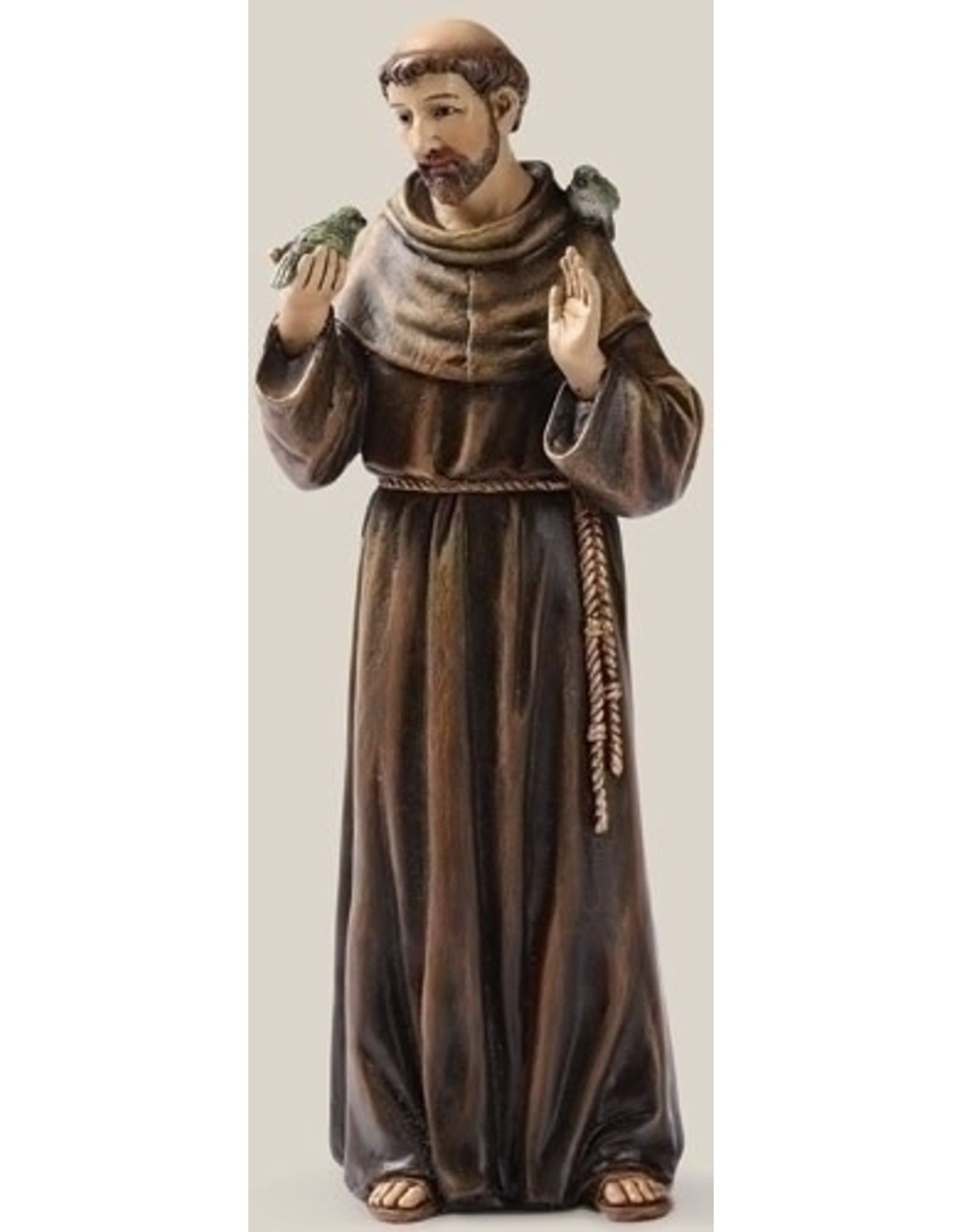 Roman St. Francis with Birds Statue (Renaissance Collection), 6.25"