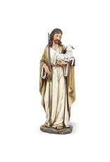 Biblegifts Statua Gesù Buon Pastore In Resina, 40 Cm, Design Italiano Tradizionale, Con Dettagli Oro, Regalo Religioso