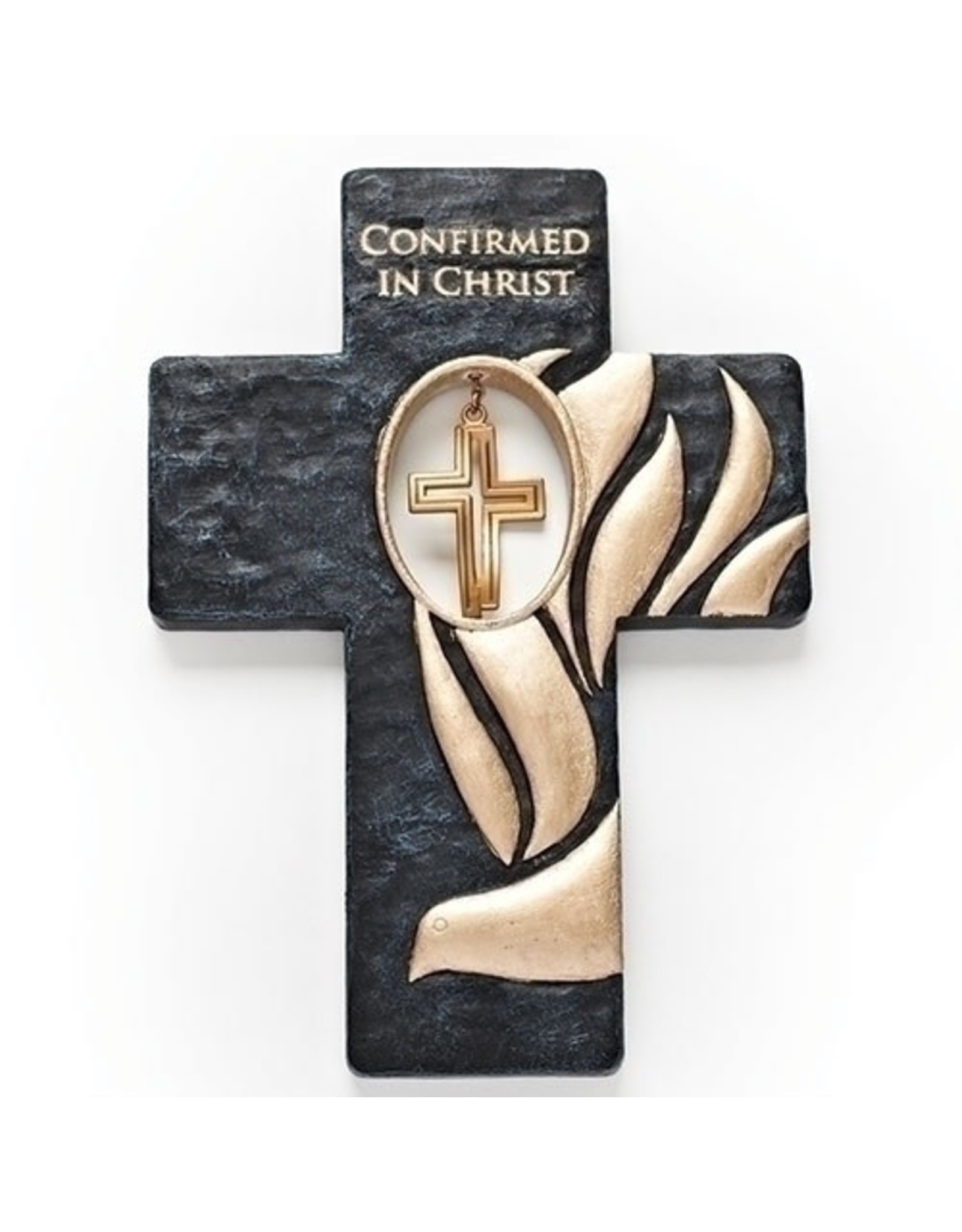 Black and Gold Confirmation Cross, 7"