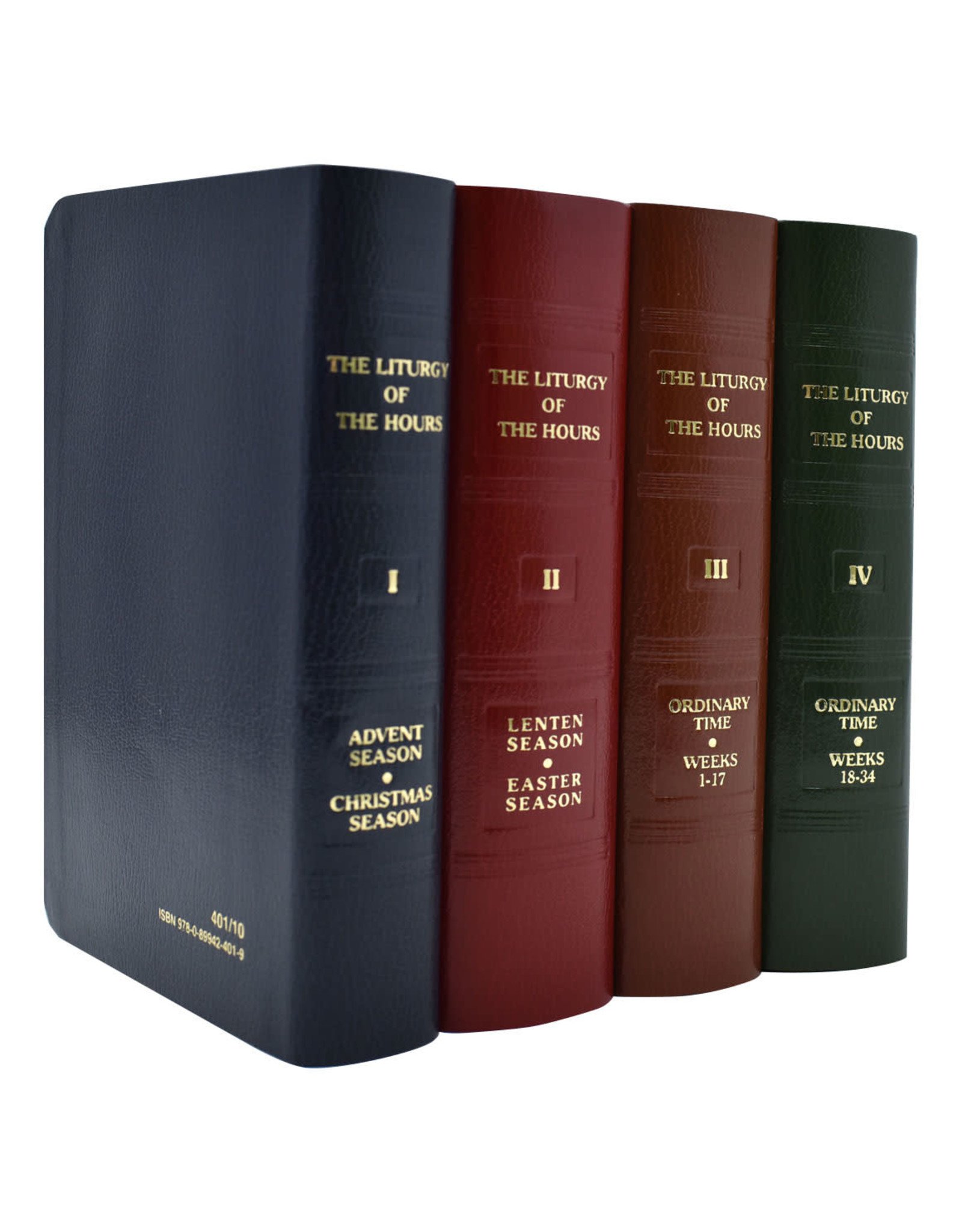 Catholic Book Publishing Liturgy of the Hours (Set of 4) (Blue, Burgundy, Brown, Green)