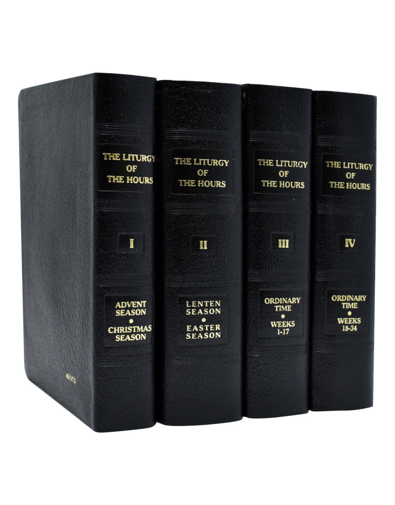 Catholic Book Publishing Liturgy of the Hours (Set of 4) (Black Leather)