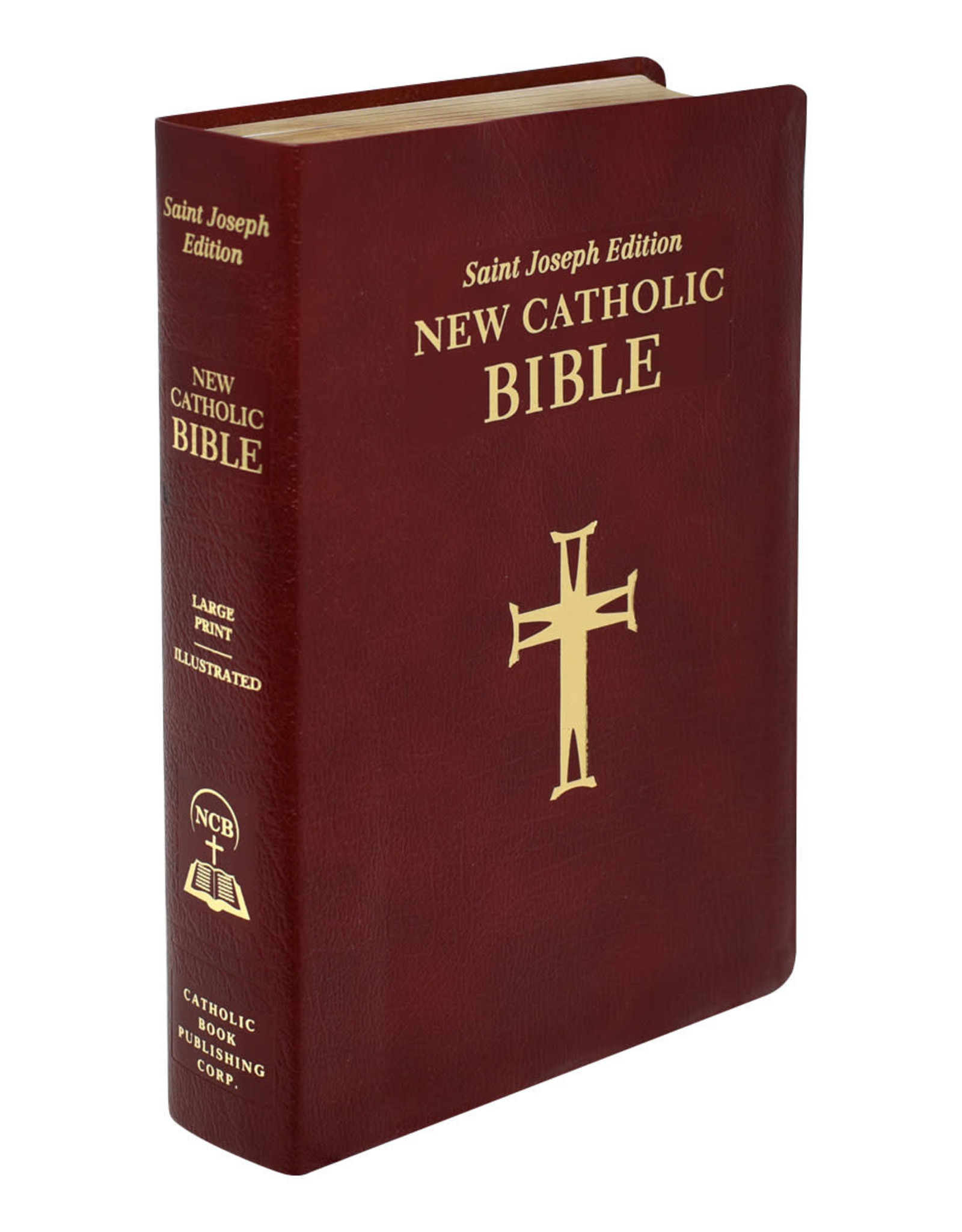 Catholic Book Publishing NCB (New Catholic Bible), Large Type - Burgundy Bonded Leather