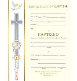 Barton Cotton Certificates - Baptism, Non-Denominational (50)