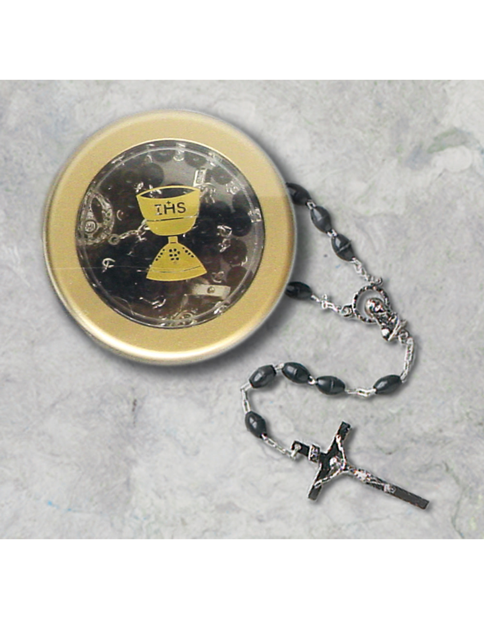 Devon First Communion Rosary Black/Clear Box w/Chalice