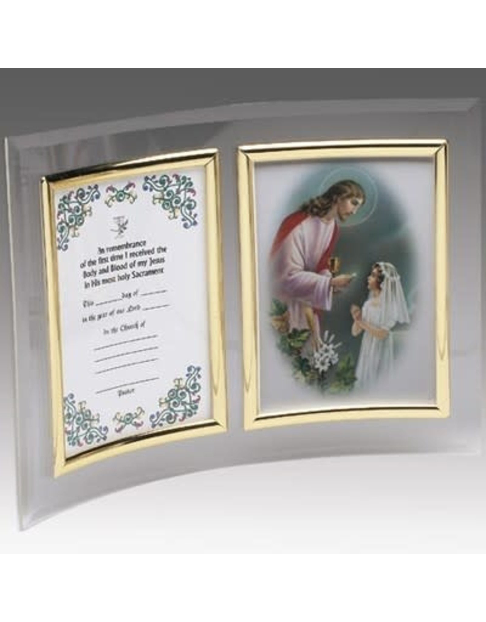 Devon First Communion Frame Girl Curved Beveled