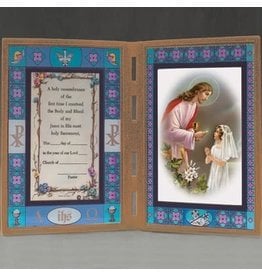Devon First Communion Frame Girl Stained Glass