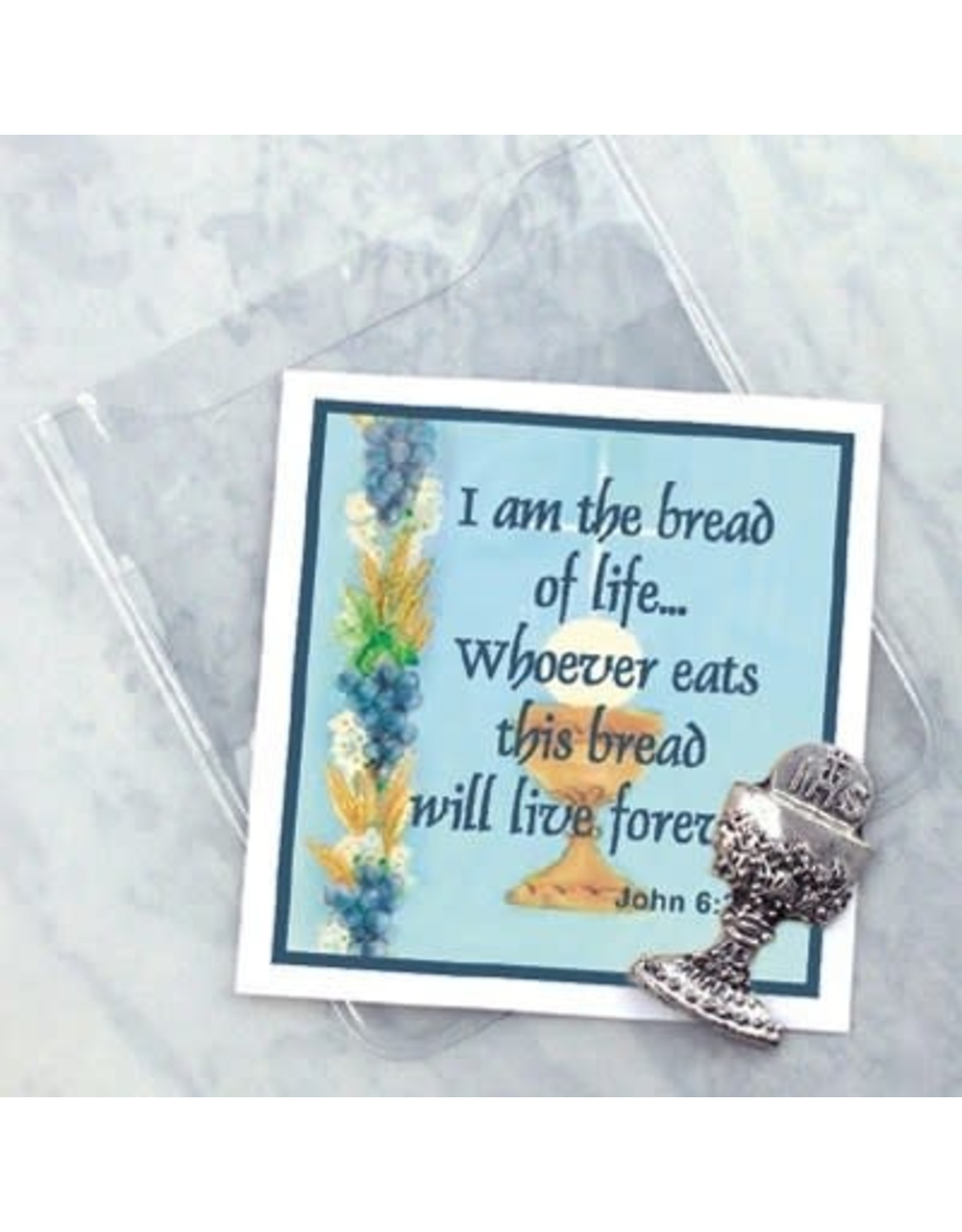 Lumen Mundi/Devon/Tuscan Hills First Communion Favor Chalice Pewter w/Holy Card