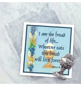 Lumen Mundi/Devon/Tuscan Hills First Communion Favor Chalice Pewter w/Holy Card