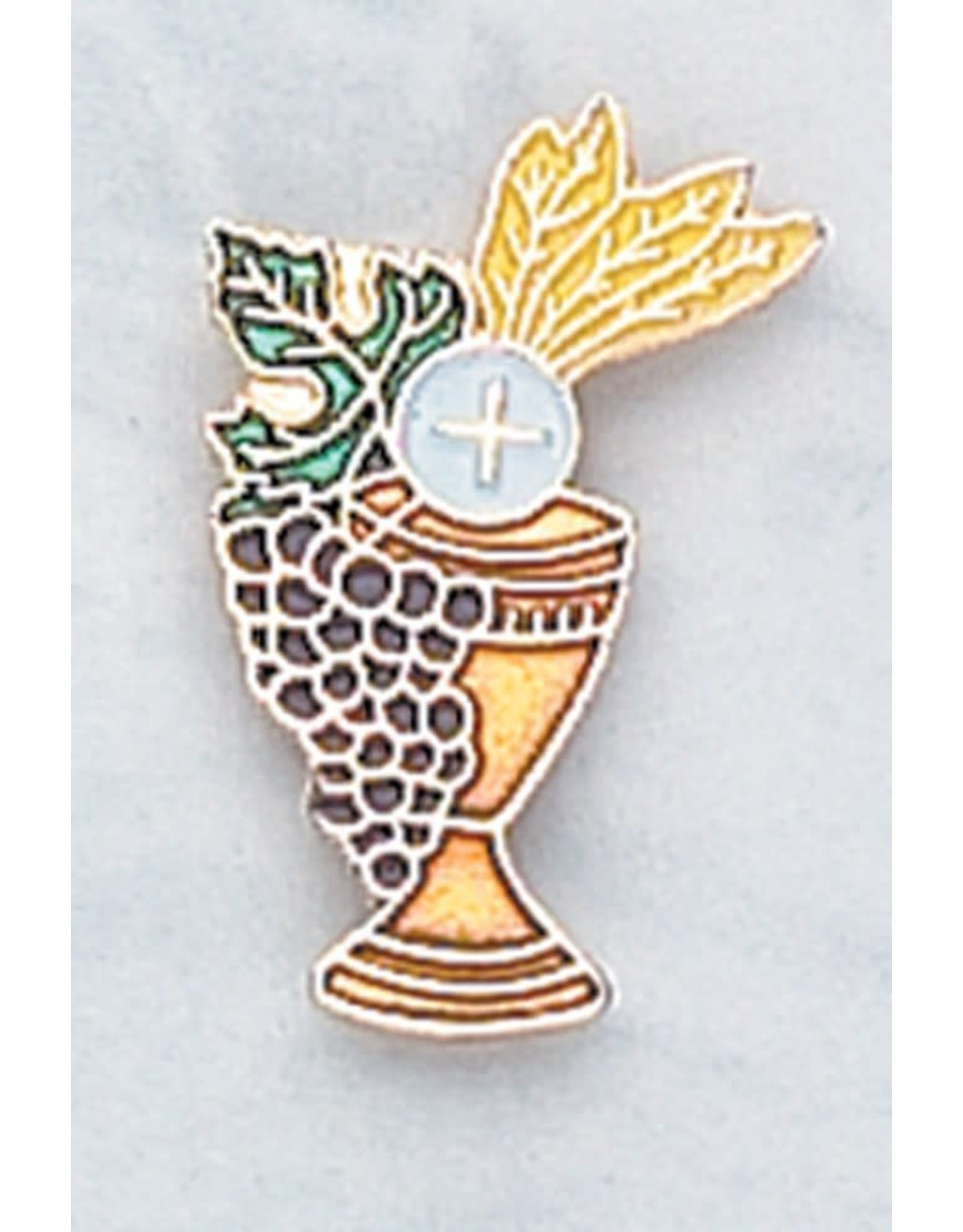 Lumen Mundi/Devon/Tuscan Hills First Communion Pin Grapes/Chalice/Host Enamel