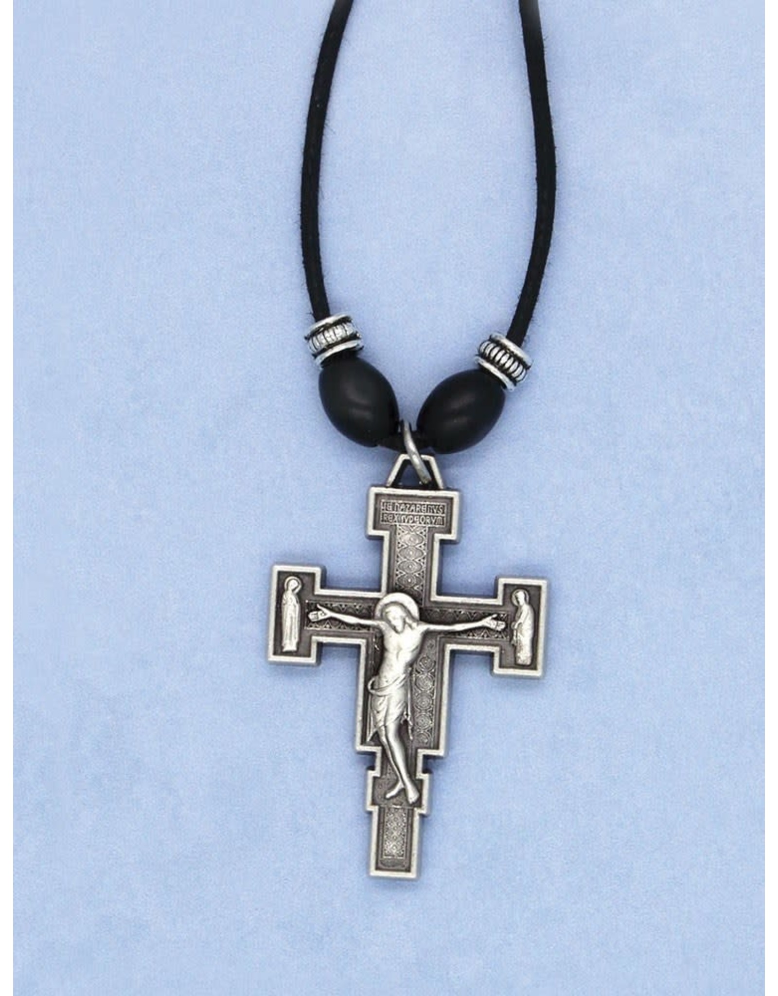 Crucifix Pendant on Black Cord