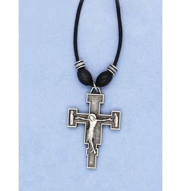 Crucifix Pendant on Black Cord