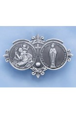 Devon Visor Clip - Christopher/Our Lady of the Highway, Pewter