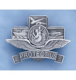 Devon Visor Clip - Christopher Plane/Boat/Car, Pewter