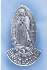 Devon Visor Clip - Our Lady of Guadalupe Protect Us Pewter