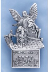 Devon Visor Clip - Guardian Angel Protect Me Pewter