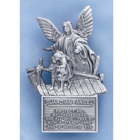 Devon Visor Clip - Guardian Angel Protect Me Pewter