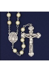 Devon Rosary Genuine Pearl, Sterling Silver