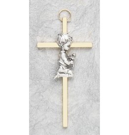 Devon Cross Praying Boy 3.5" Gold/Silver