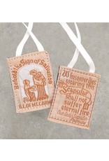 Devon Scapular - White Cloth/Cotton Cord