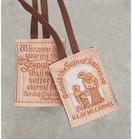 Devon Scapular - Brown Cloth/Cotton Cord