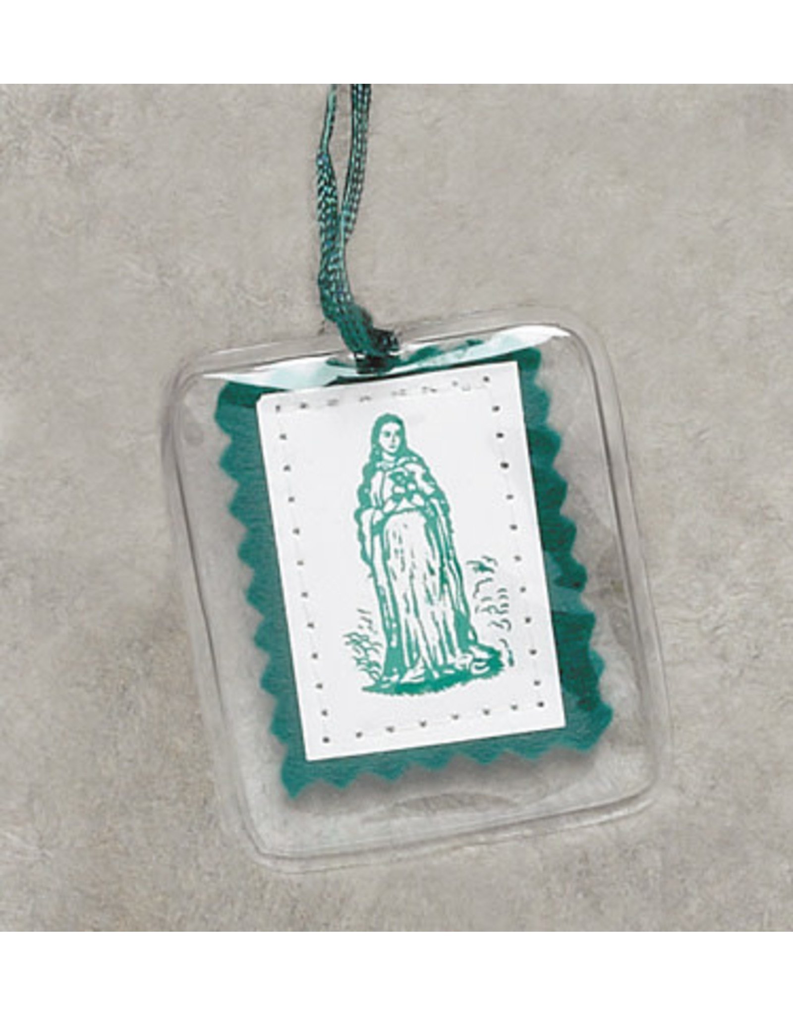 Devon Scapular - Green Vinyl w/Pamphlet