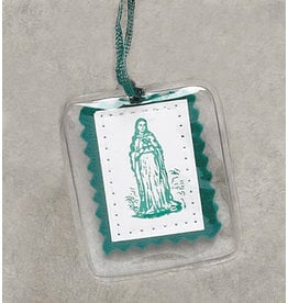 Devon Scapular - Green Vinyl w/Pamphlet