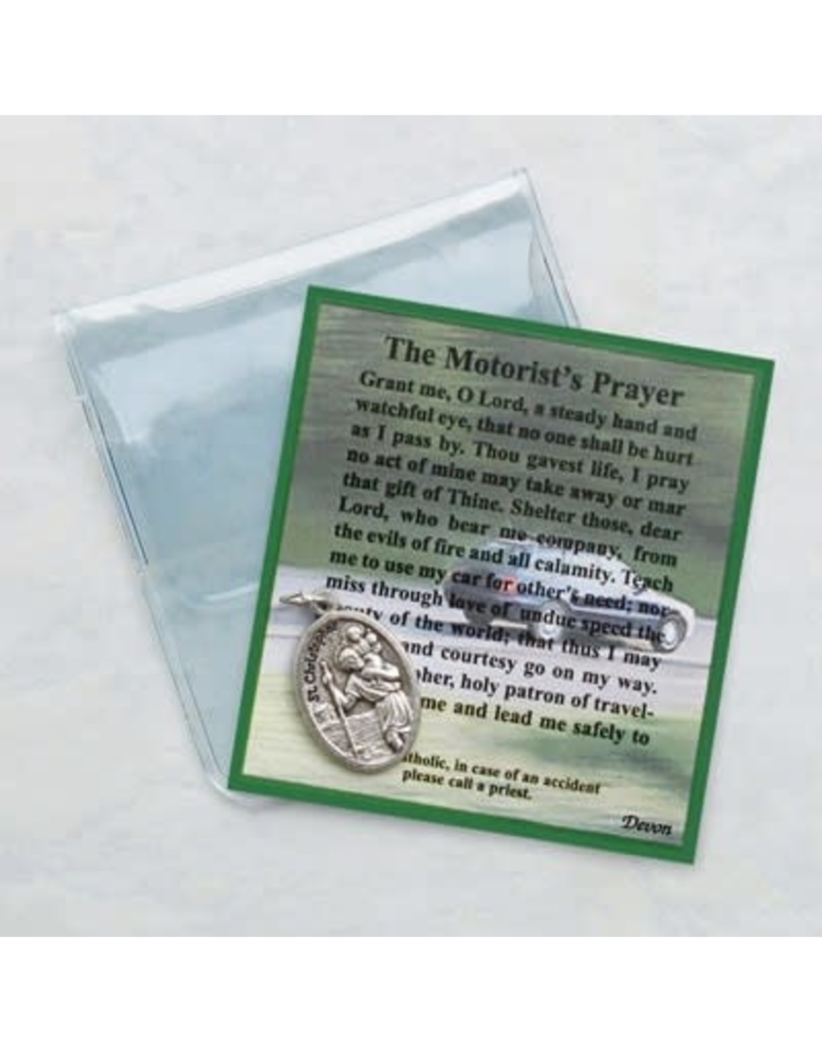 Motorist's Prayer Card/St. Christopher Medal